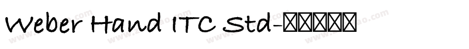 Weber Hand ITC Std字体转换